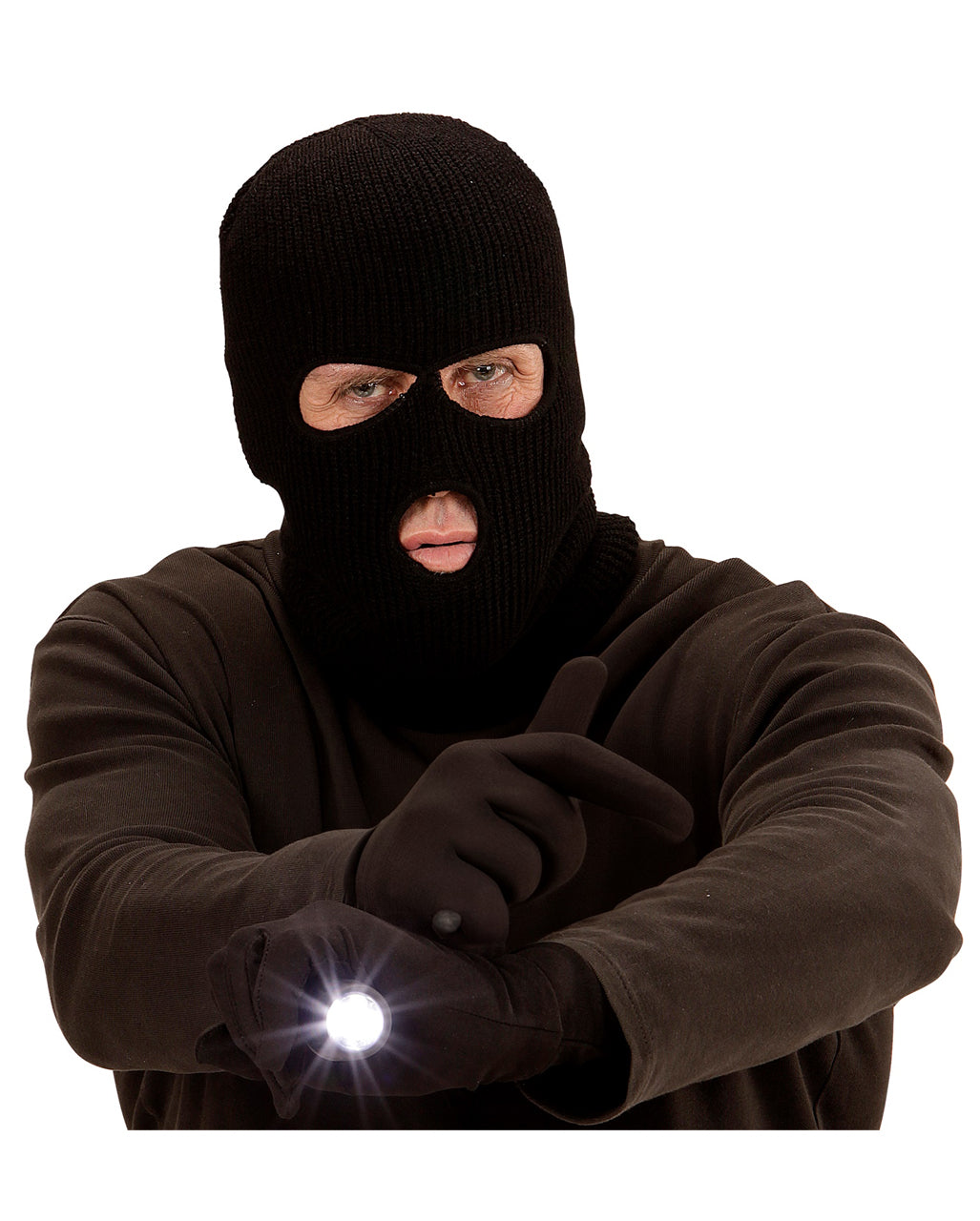 Schwarze Balaclava Maske als Sturmhaube