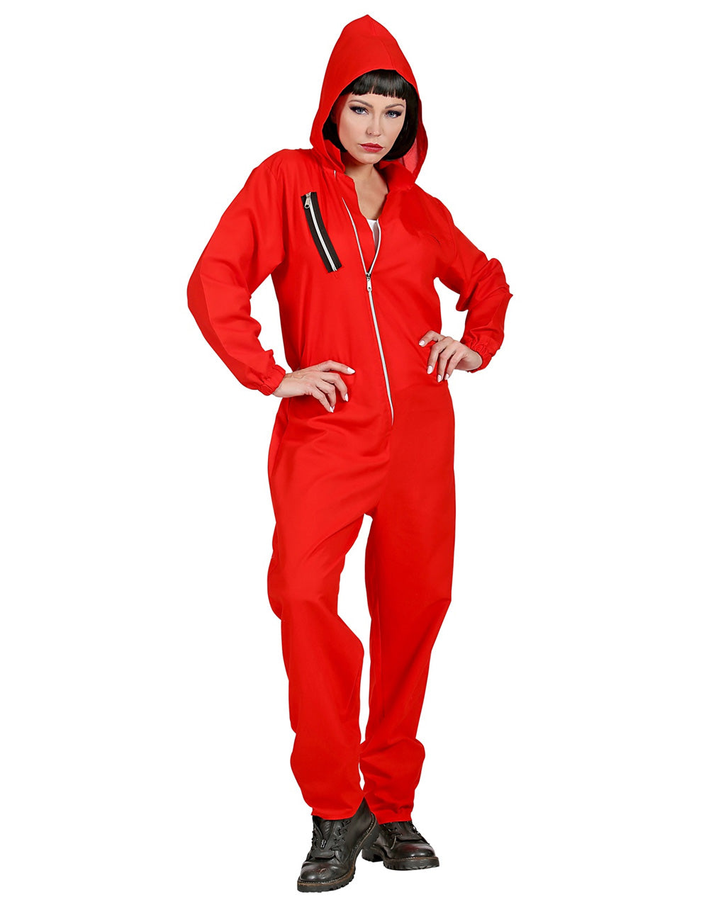 Bankräuber Kostüm Overall Rot Unisex