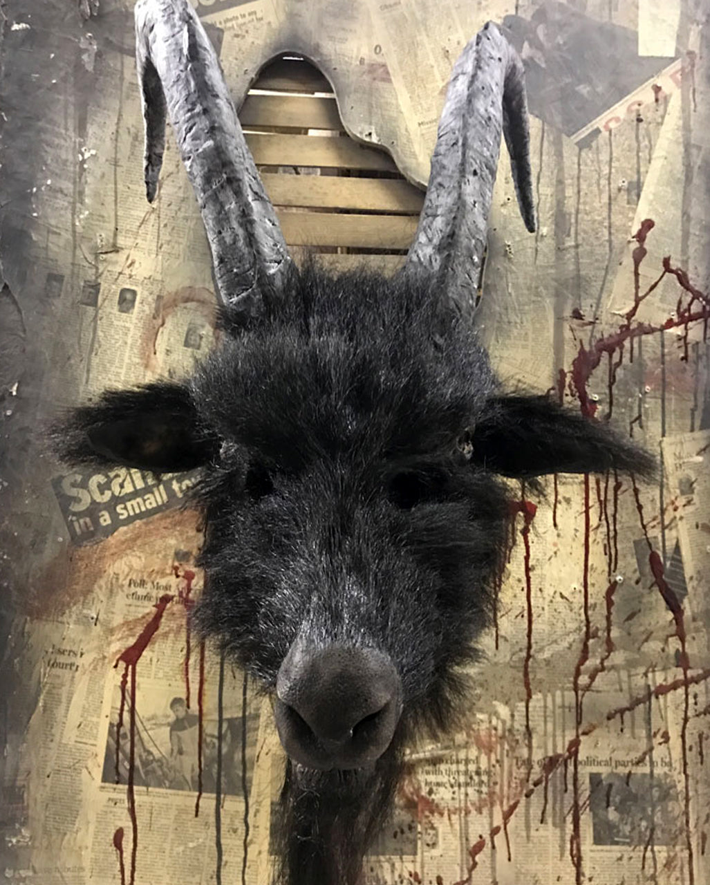 Baphomaniac Billy Goat Mask With Horns