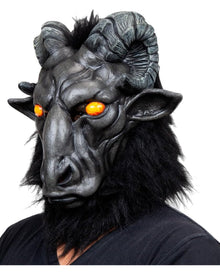 Baphomet Maske mit Kunsthaar