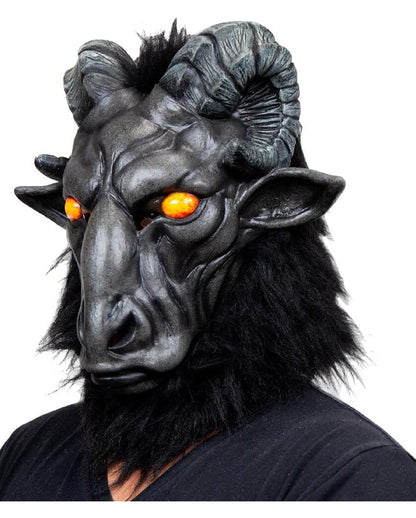 Baphomet Maske mit Kunsthaar