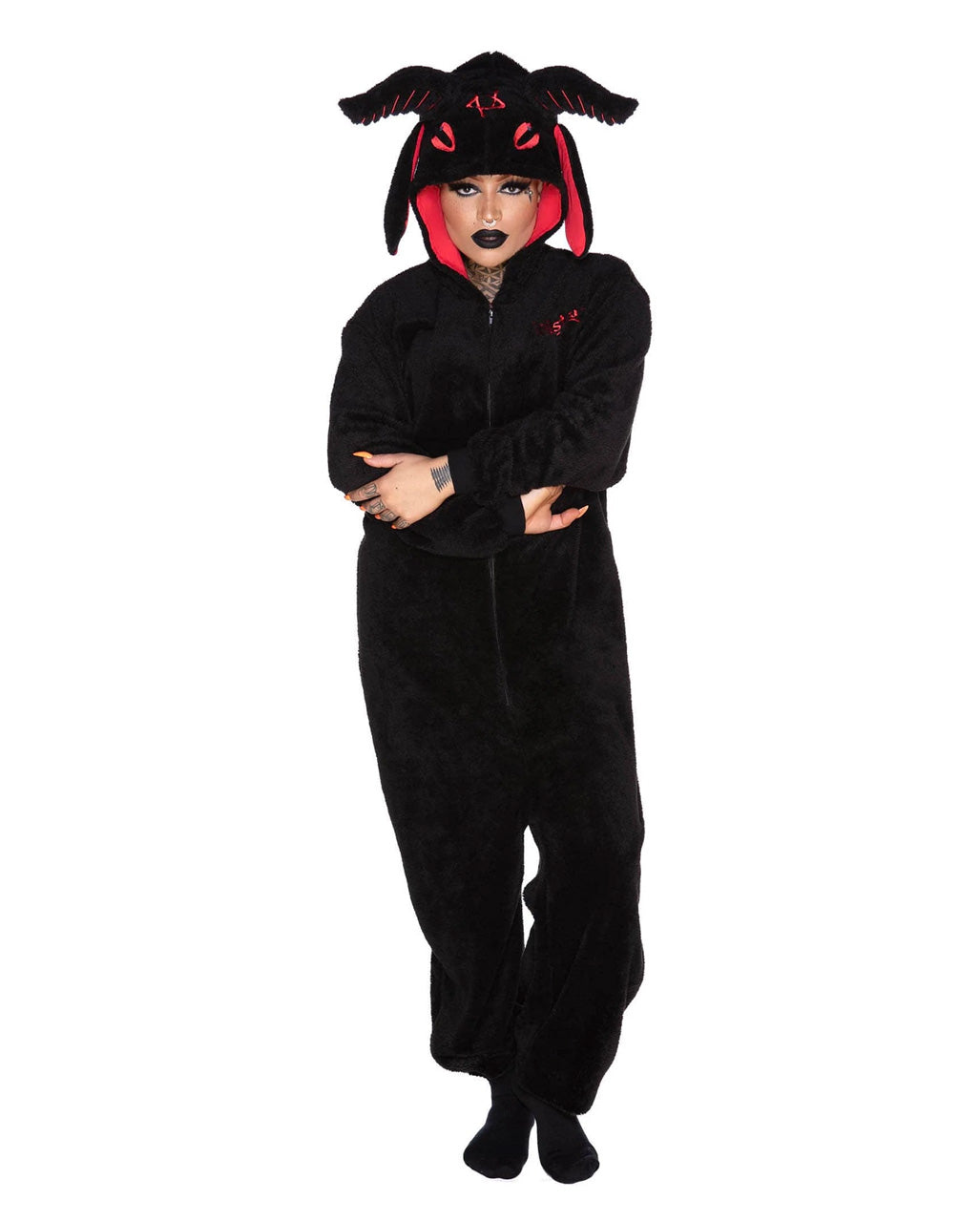 KILLSTAR Baphomet Onesie mit Mütze