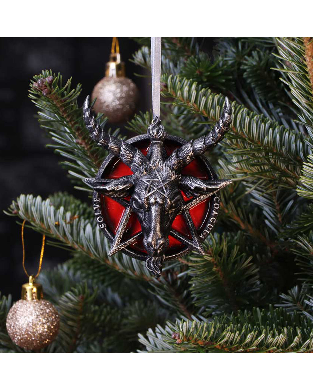 Baphomet Christbaumkugel 9,5cm