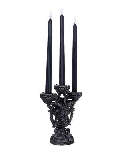 Baphomet's Strahlender Kerzenleuchter mit LED Kerzen 46cm