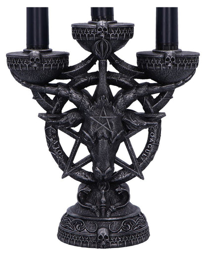 Baphomet's Strahlender Kerzenleuchter mit LED Kerzen 46cm
