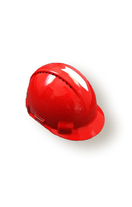 Bauarbeiterhelm rot