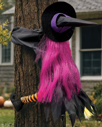 Tree Hugging Witch Decoration