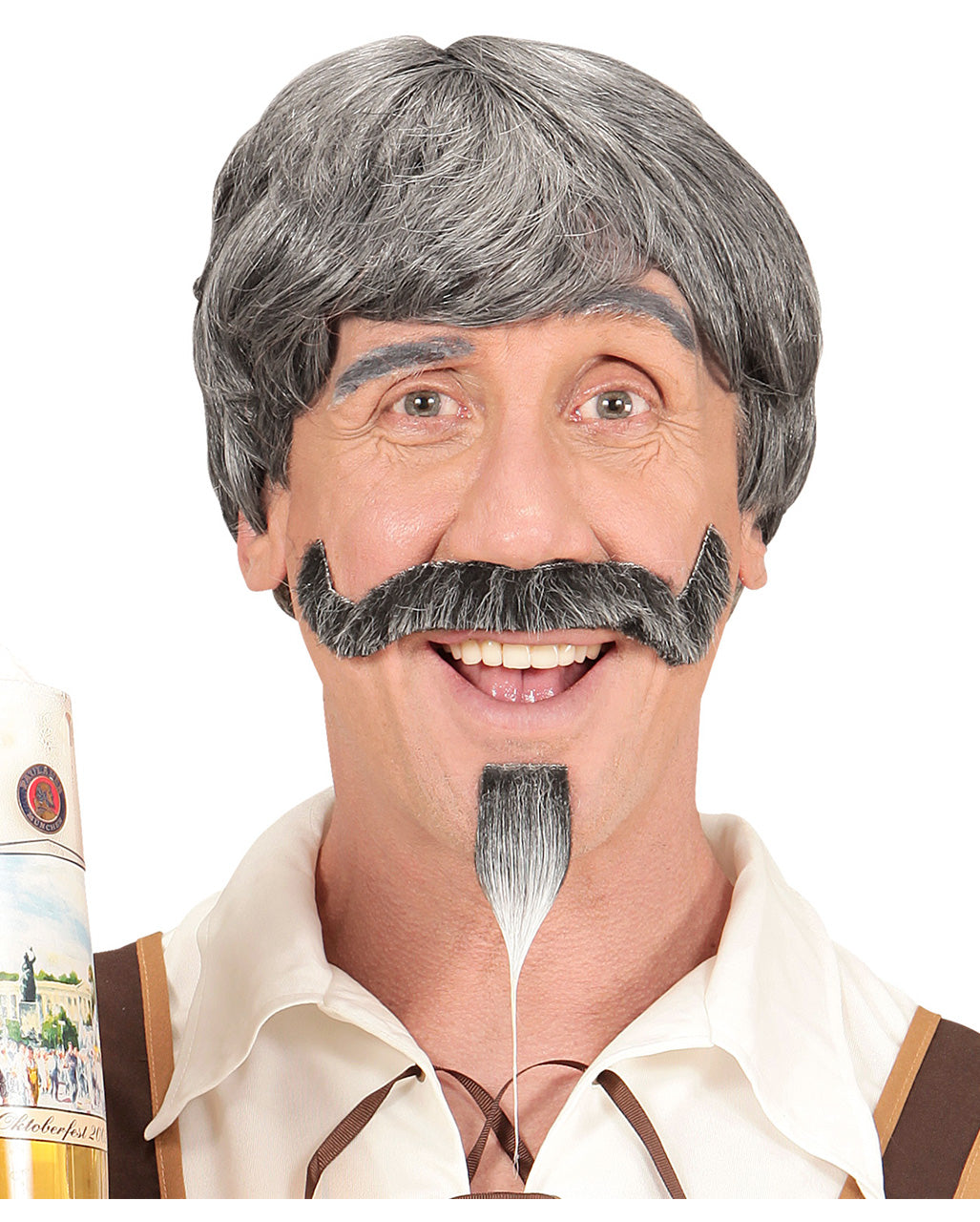 Bayer Männerperücke mit Schnäuzer & Kinnbart