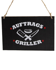 BBQ Schild „Auftragsgriller“ 18cm