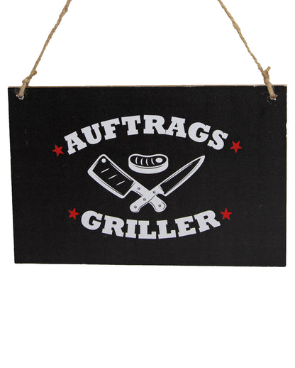 BBQ Schild „Auftragsgriller“ 18cm