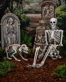 Barking Skeleton Dog With Glowing Eyes 70cm