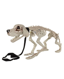 Barking Skeleton Dog With Glowing Eyes 70cm
