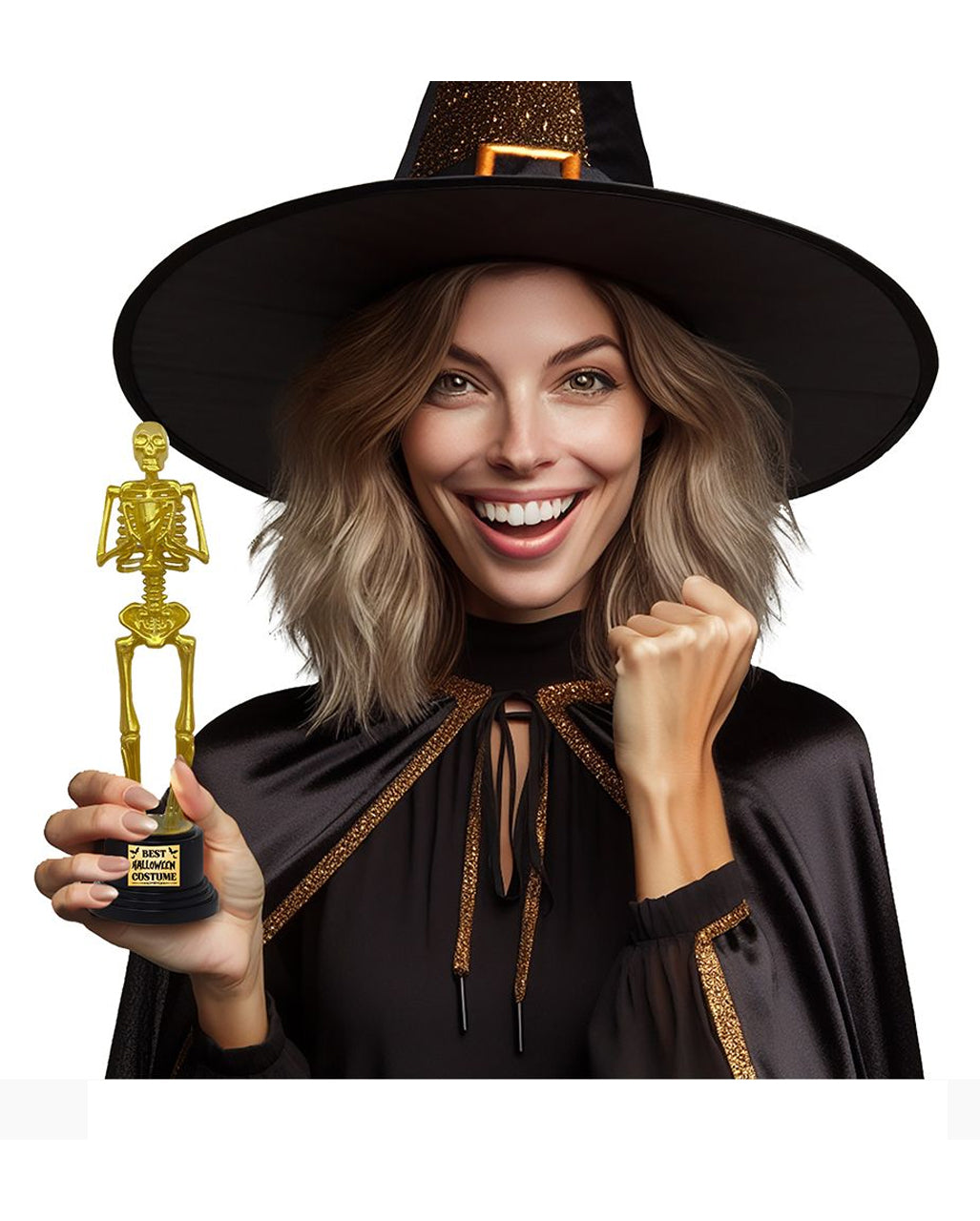 Best Halloween Costume Trophy Skeleton 22cm