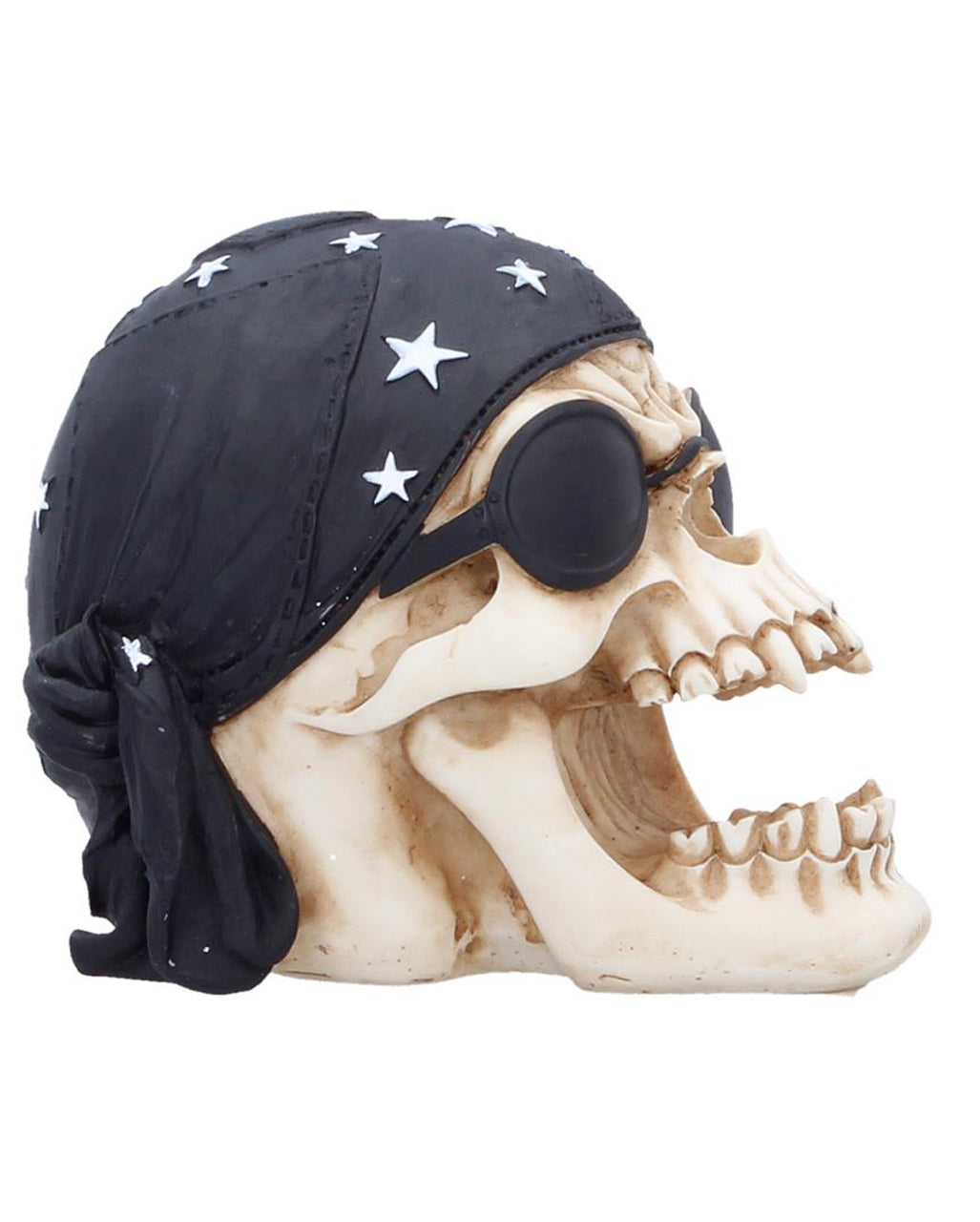 Biker Totenkopf mit schwarzem Bandana 8cm