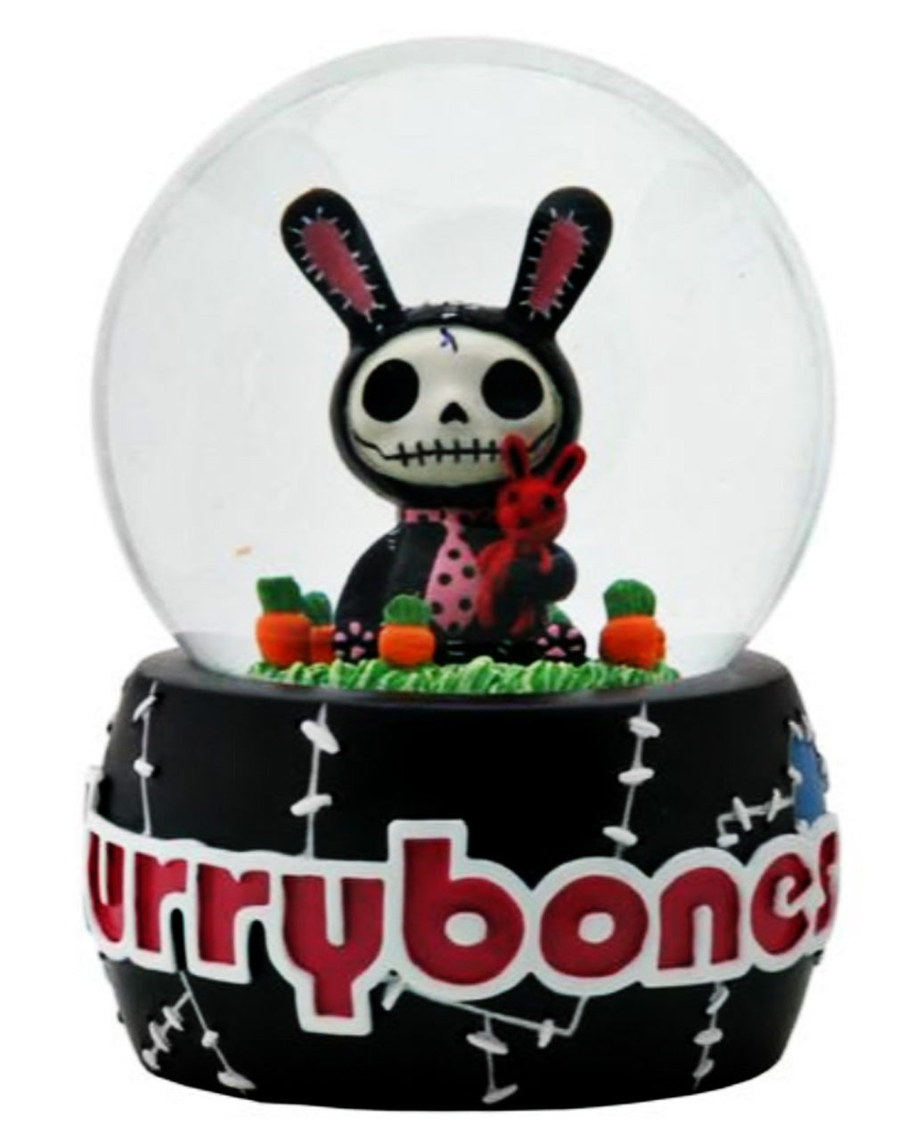 Furrybones "Schneekugel" Black Bun Bun