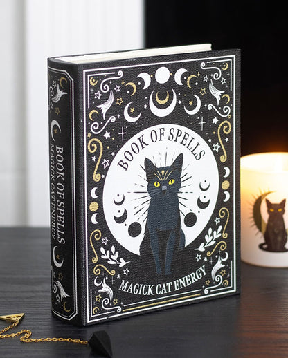 „Black Cat Magick“ Zauberbuch Aufbewahrungsbox 21cm