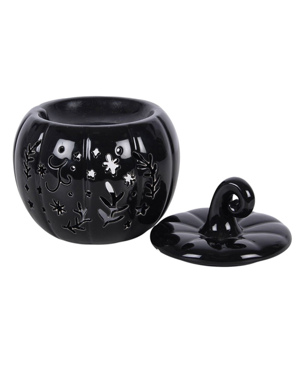 "Black Folk" Duftöl & Wachswärmer in Kürbisform 14cm