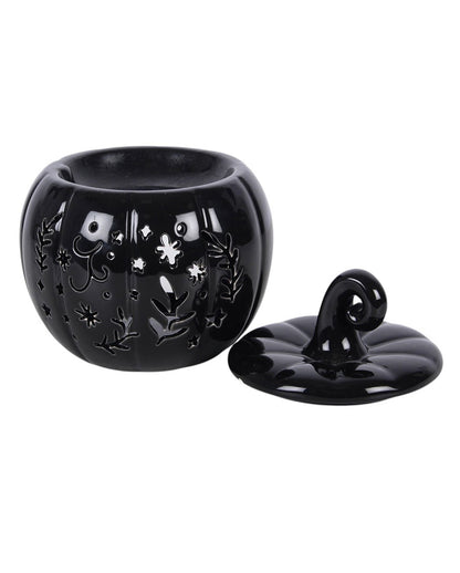 "Black Folk" Duftöl & Wachswärmer in Kürbisform 14cm