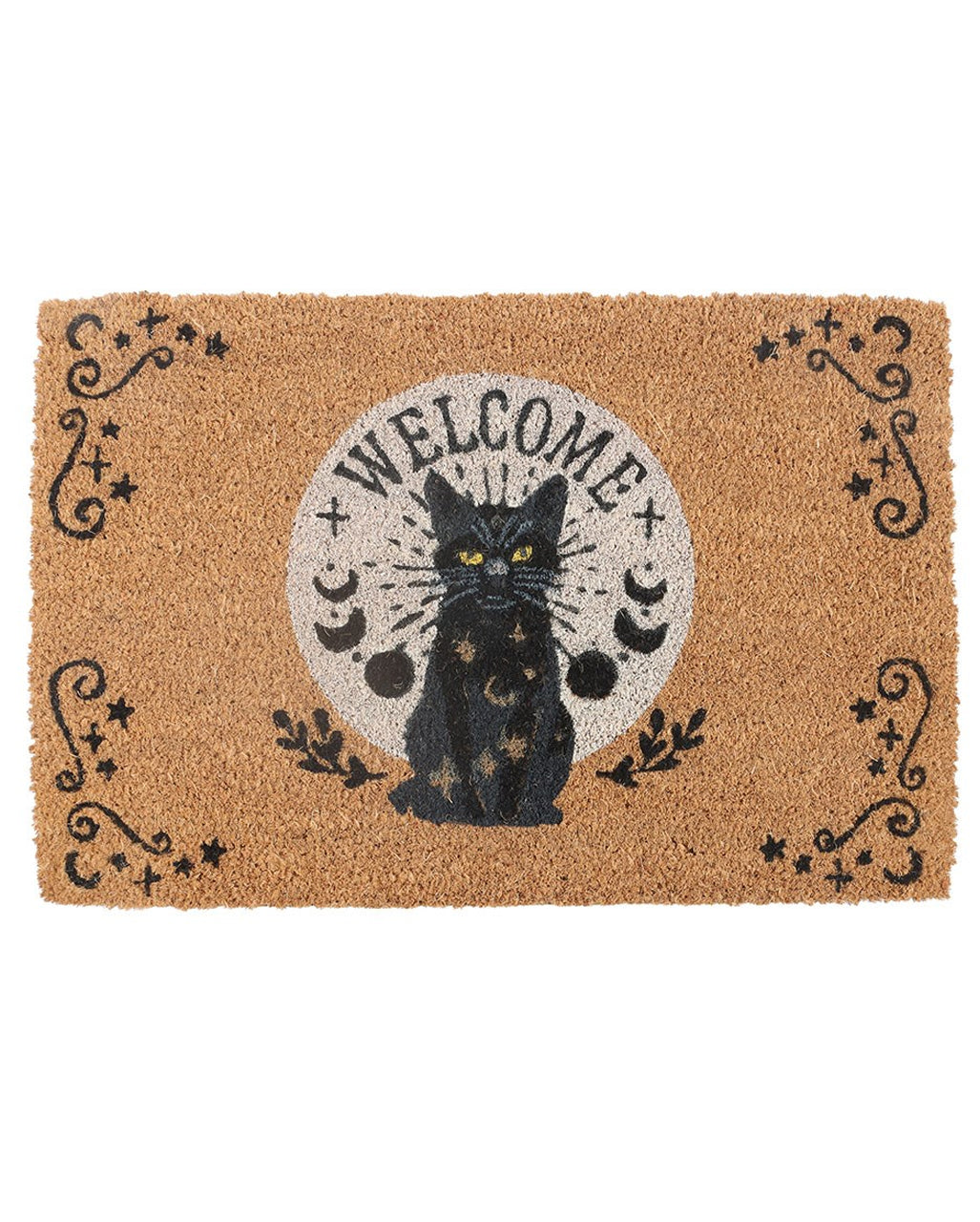Black Magick Cat Fußmatte aus Kokosfaser 60cm