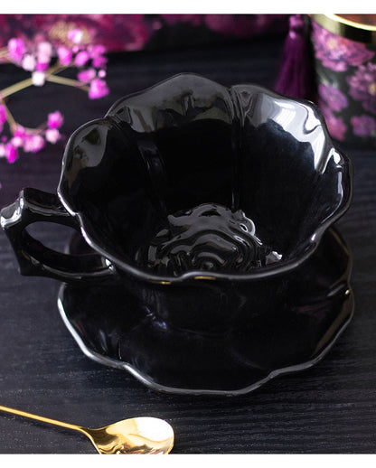 "Black Rose" Teetasse & Unterteller