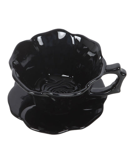 "Black Rose" Teetasse & Unterteller