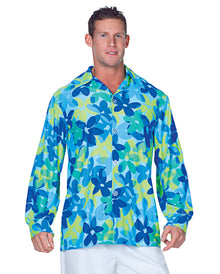 Hippie Herrenhemd blau Plus Size