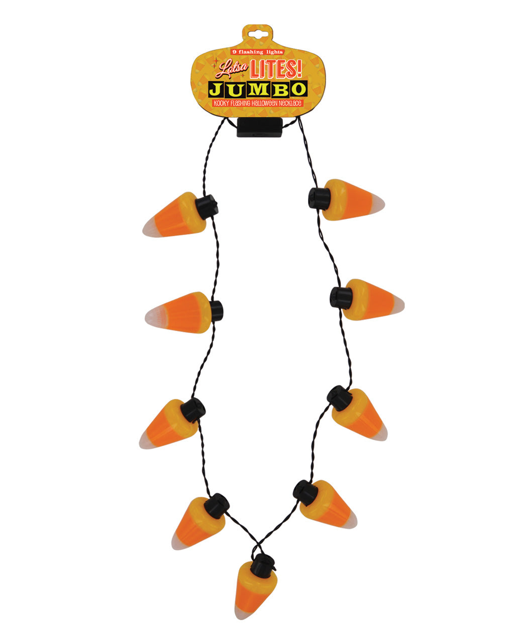Blinkende Halloween Jumbo Candy Corn Halskette