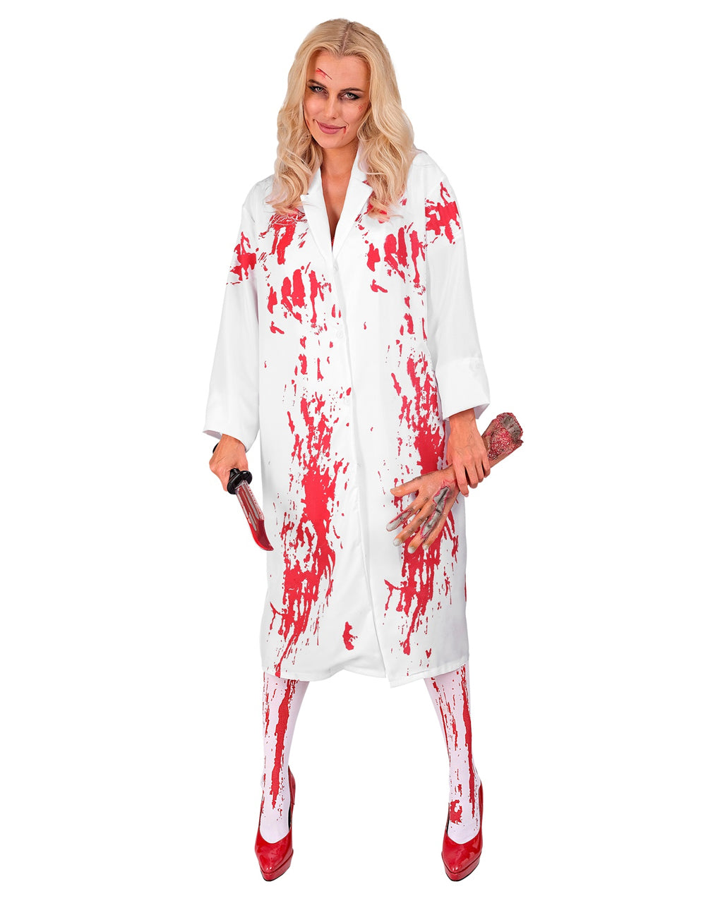 Blutiger Doktorkittel als Karnevalskostüm