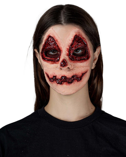 Bloody Pumpkin Face Latex-Applikation 4-tlg.