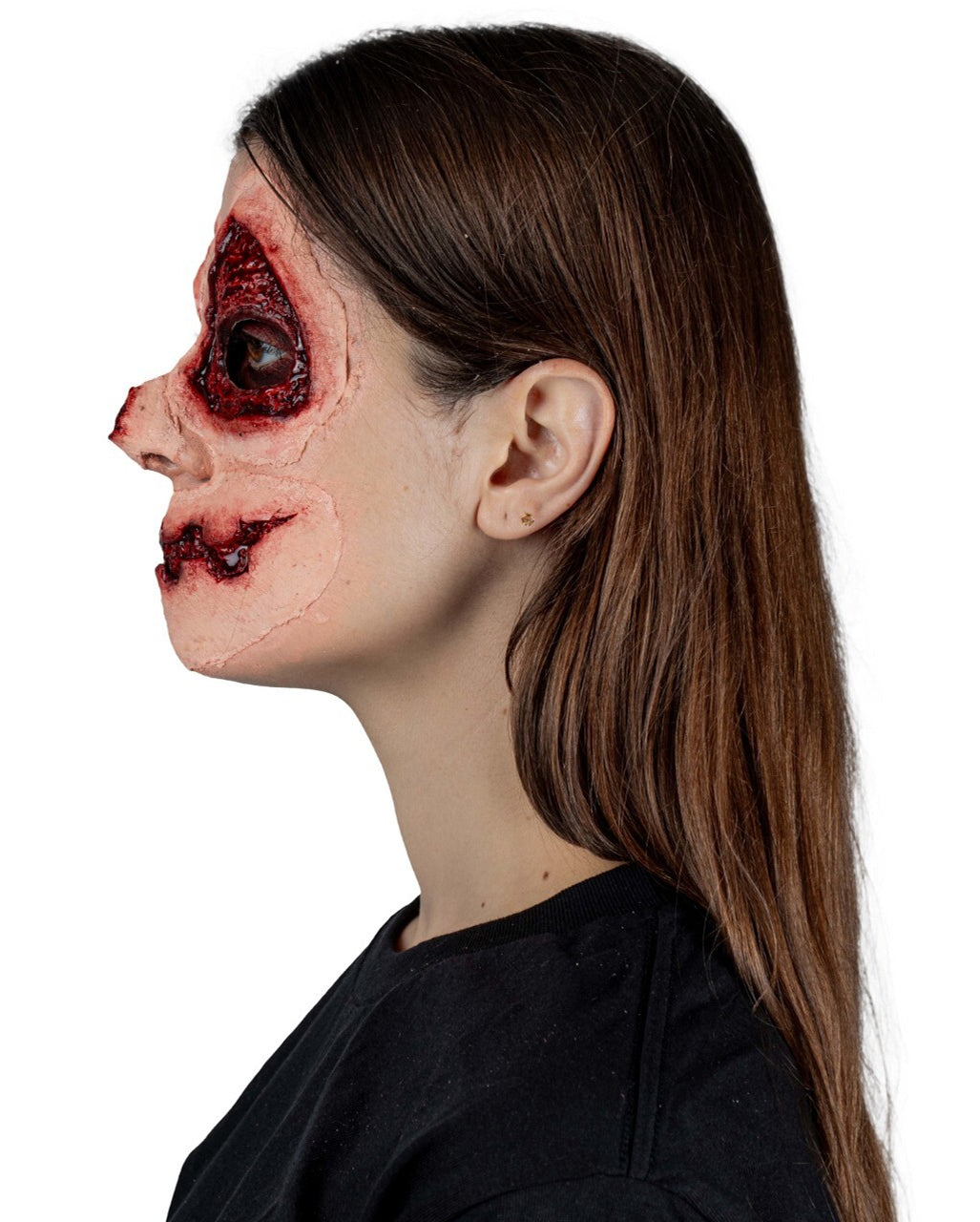 Bloody Pumpkin Face Latex-Applikation 4-tlg.