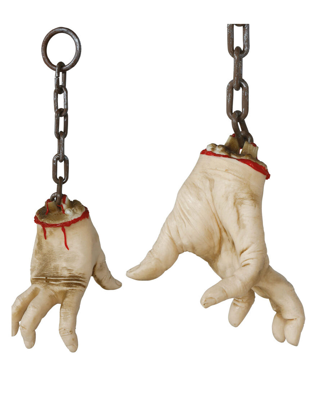 Blutige abgetrennte Hand mit rostiger Kette 40cm