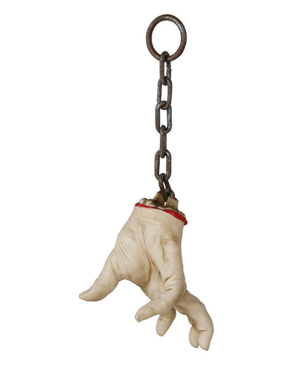 Blutige abgetrennte Hand mit rostiger Kette 40cm
