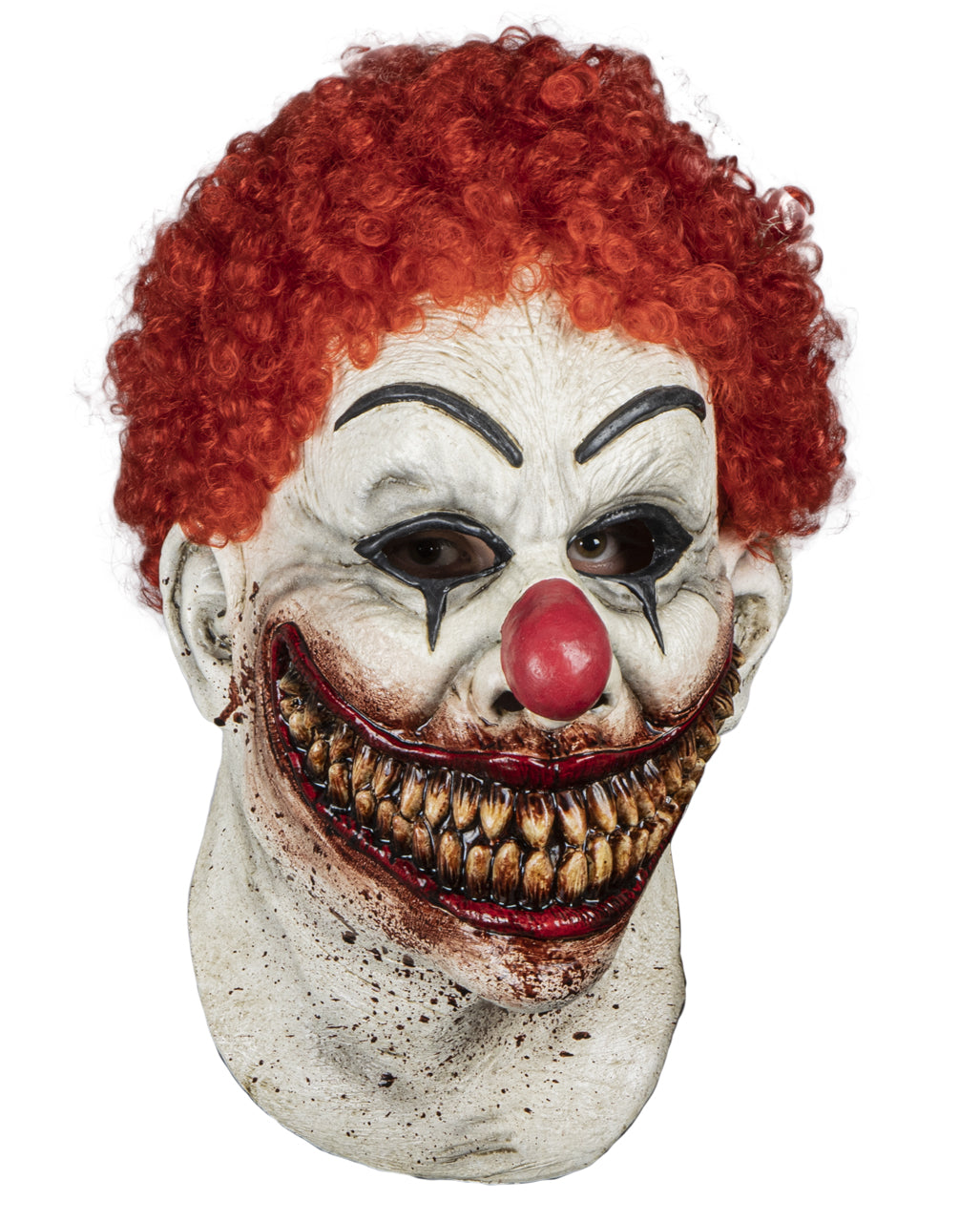 Blutige Burger Horror Clown Maske mit Haaren