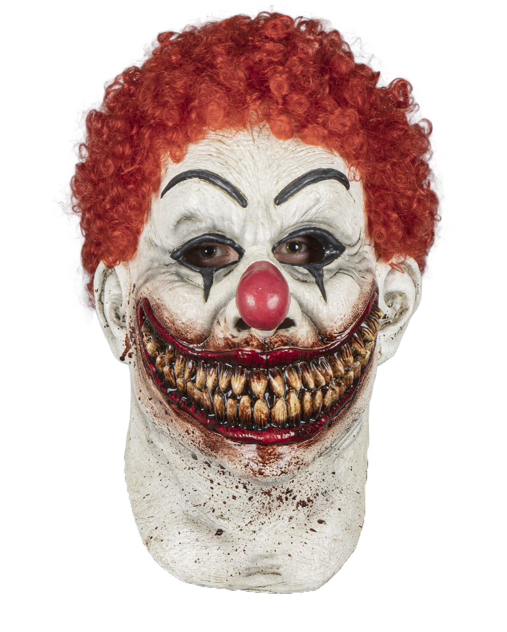 Blutige Burger Horror Clown Maske mit Haaren