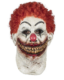 Bloody Burger Horror Clown Mask with Hair