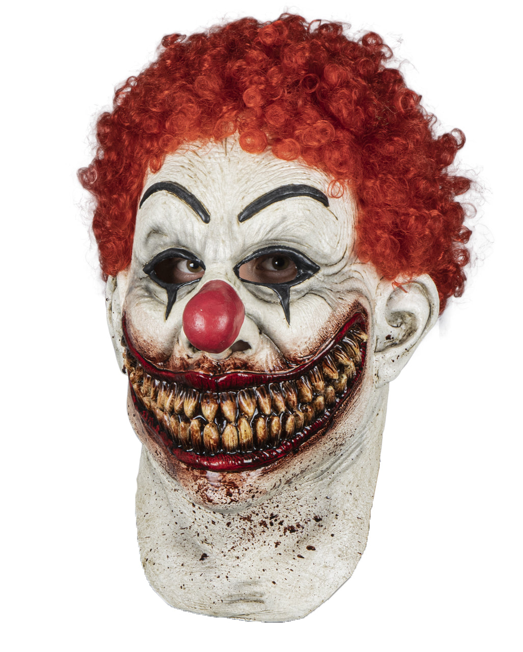 Blutige Burger Horror Clown Maske mit Haaren