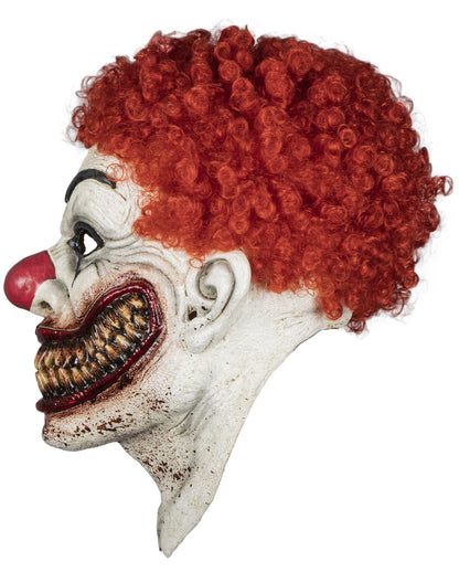 Blutige Burger Horror Clown Maske mit Haaren