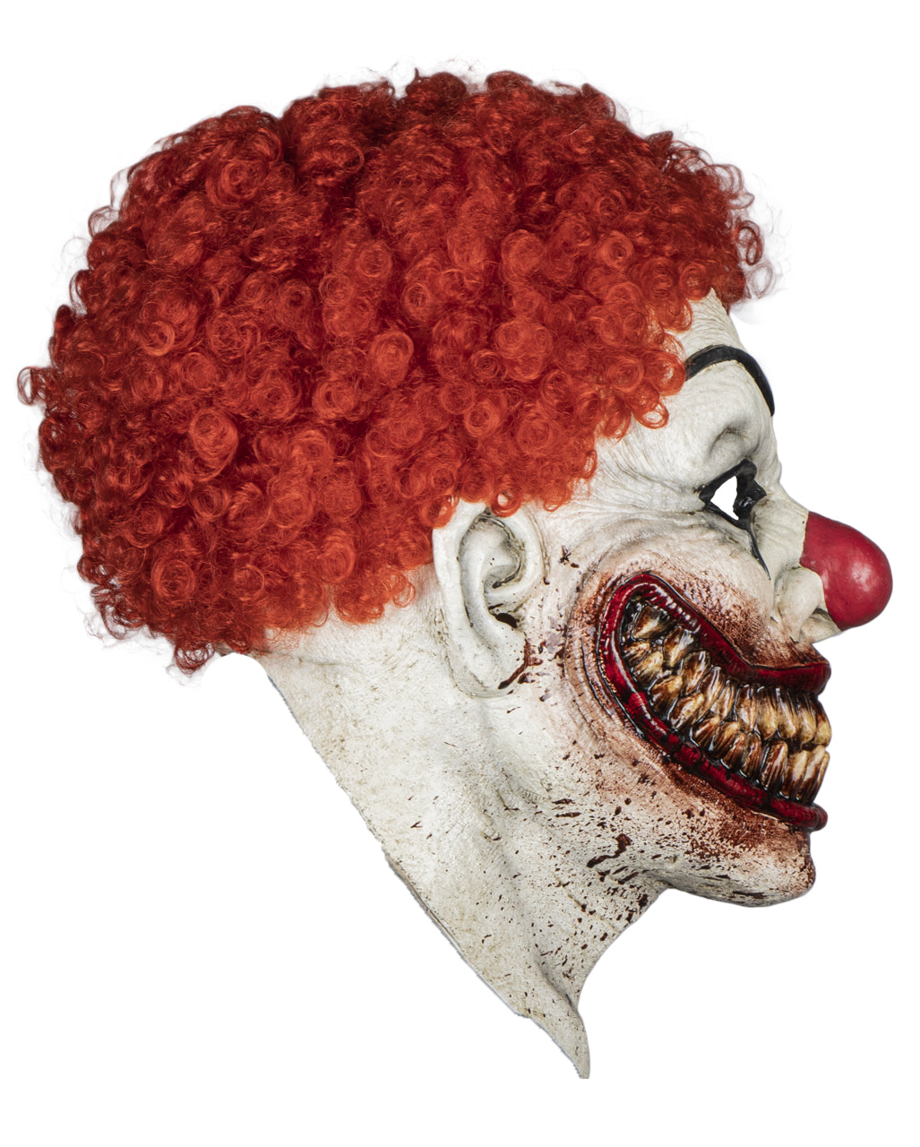Blutige Burger Horror Clown Maske mit Haaren
