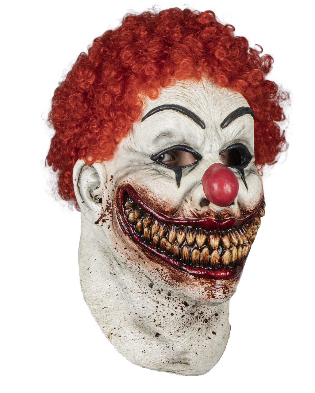 Blutige Burger Horror Clown Maske mit Haaren