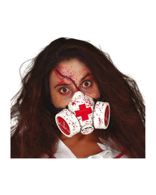 Blutverschmierte Gasmaske