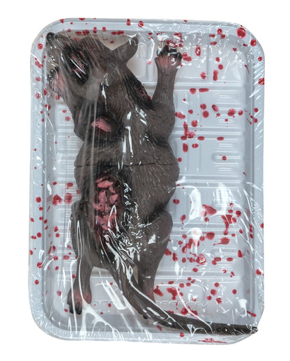Road Kill Ratte Metzgerteller Deko
