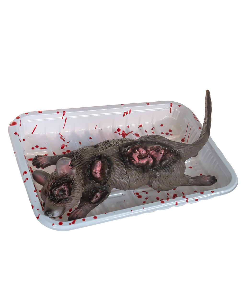 Road Kill Ratte Metzgerteller Deko
