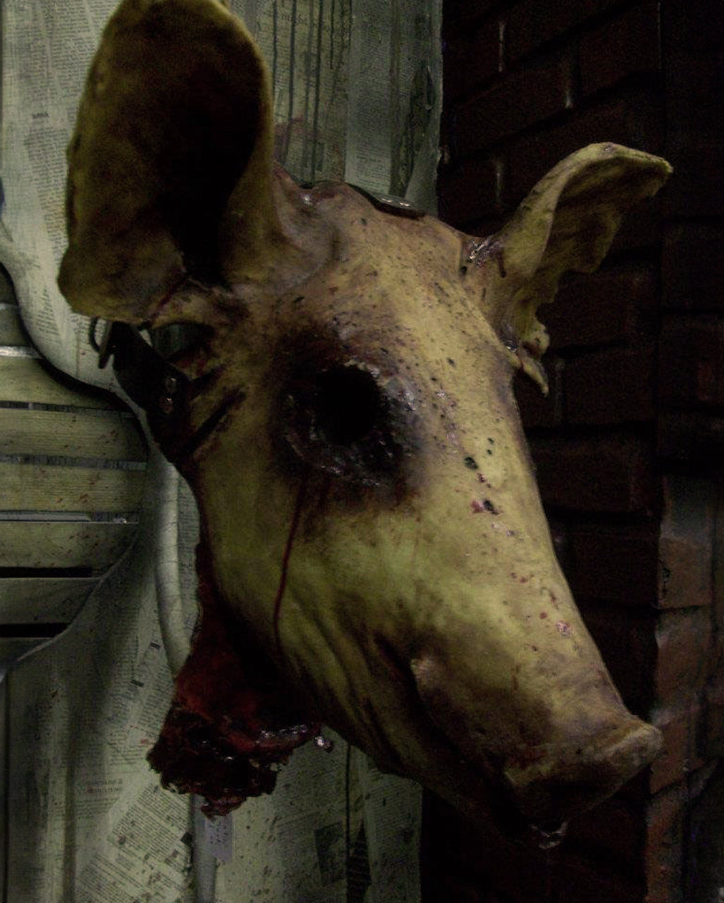 Blutige Schweineschädel Maske Splatter Hog
