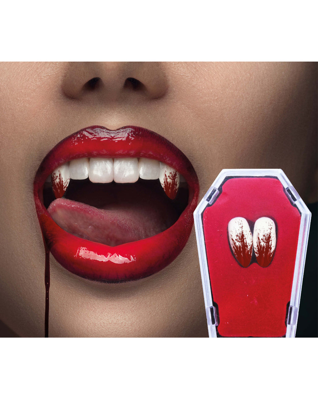 Blutige Vampirzähne