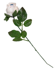 Blutige weiße Rose mit blauem Auge 42cm