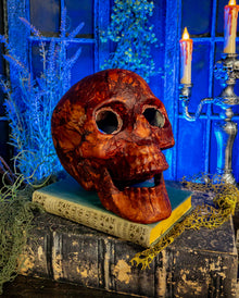 Blutiger Rotten Totenkopf mit LED