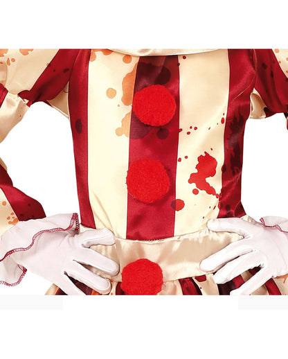 Blutiges Clownskind Mädchen Kostüm