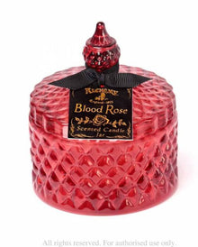 Blutrose Gothic Duftkerze im Antik Glas Medium