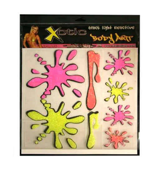 Body Art Tattoo Set Farbklecks