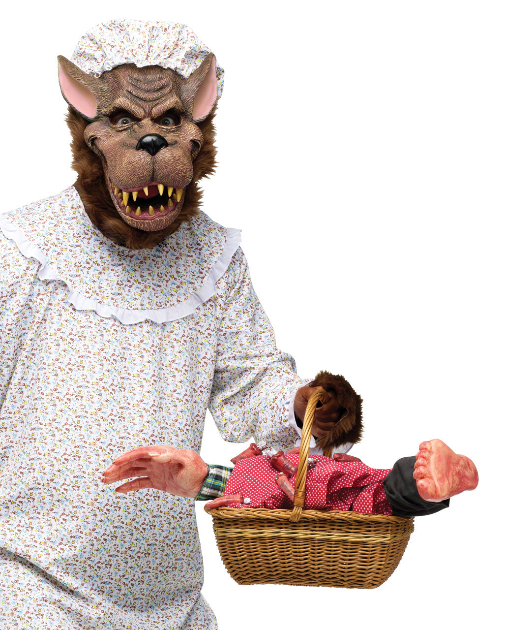 Böser Wolf im Oma Kostüm